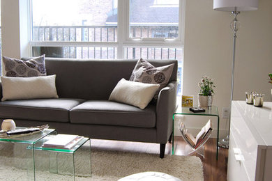 Example of a trendy living room design in Vancouver