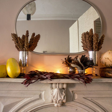 A Brooklyn Mantel Celebrates Harvest for Thanksgiving