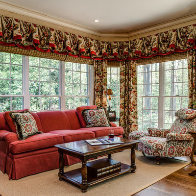 Living room - traditional living room idea in Baltimore with beige walls