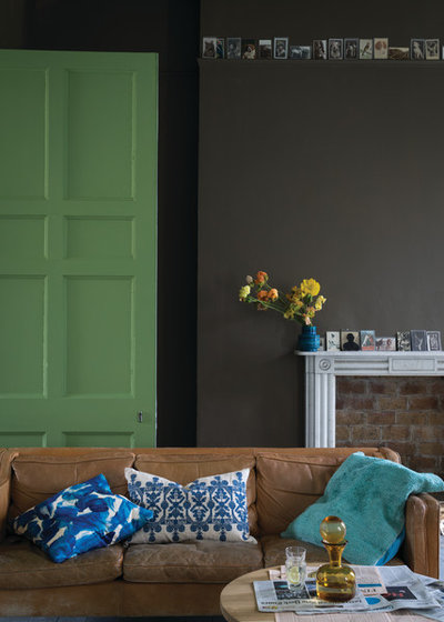 Transitional Living Room by Farrow & Ball