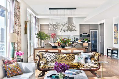 Inspiration for a contemporary living room remodel in New York