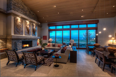 Living room - modern living room idea in Salt Lake City