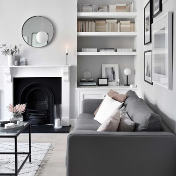 A soft, minimalist lounge makeover