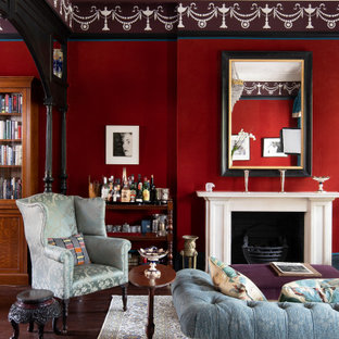 Design ideas for a large victorian living room in London.