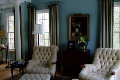 Living room - transitional living room idea in Boston