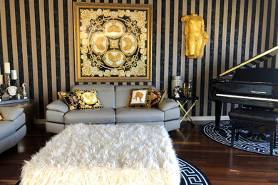 A Versace design look given to this living space!!!!