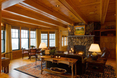 Living room - traditional living room idea in Burlington