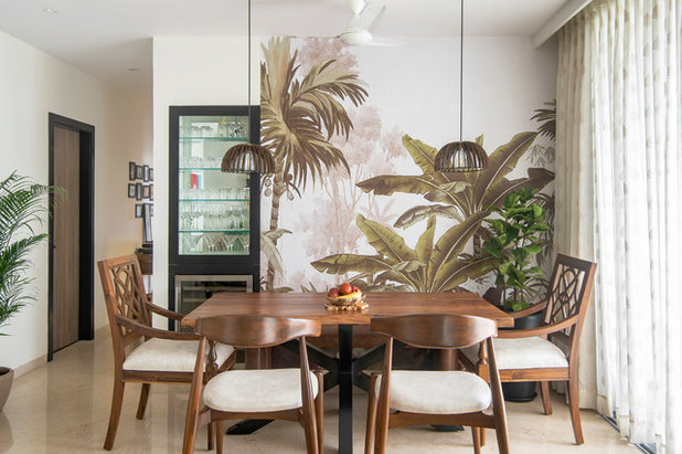 Tropical Dining Room by Ariyona Interior