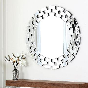 Abbyson Living Twisted Round Wall Mirror