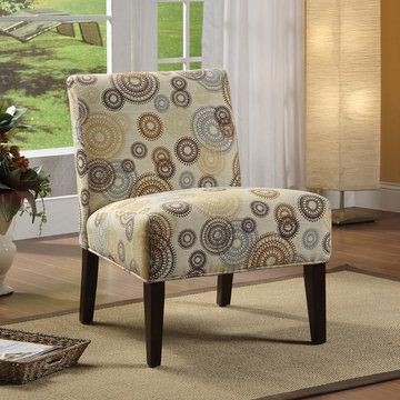 Aberly Accent Chair in Fabric and Espresso