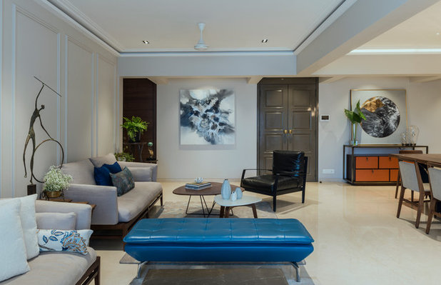 Contemporary Living Room by Neha Kachhara Interiors