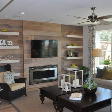 Accent Wall, Fireplace, Entertainment Center Combo