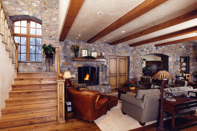 Living room - traditional living room idea in Boise