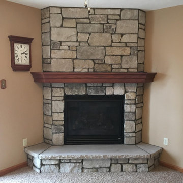 Addison Real Thin Stone Veneer Fireplace