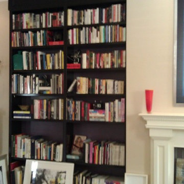Addison Street - Bookcases and Fireplace mantle