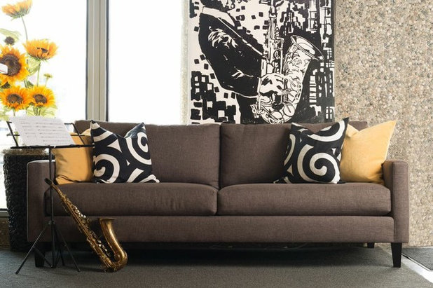 コンテンポラリー リビング by Sherrie Swass Interior Design | Sofa Starz