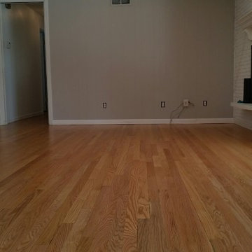 New Site Sanded Red Oak Strip Flooring "Lace-In"