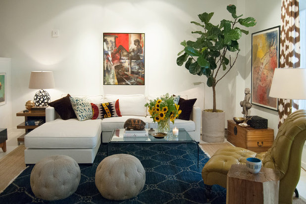 Eclectic Living Room by Adrienne DeRosa