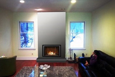 Living room - contemporary living room idea in Newark