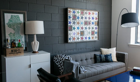 Room of the Day: Concrete Block Goes Chic in a Living Room
