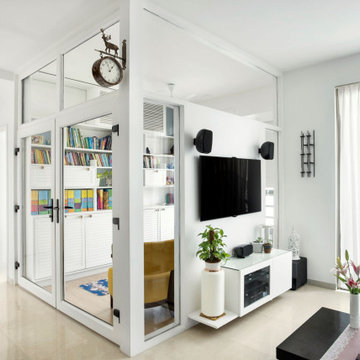 All-white Mumbai apartment