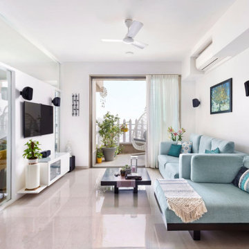 All-white Mumbai apartment
