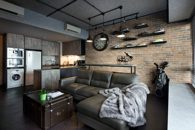 This is an example of an industrial living room in Singapore.