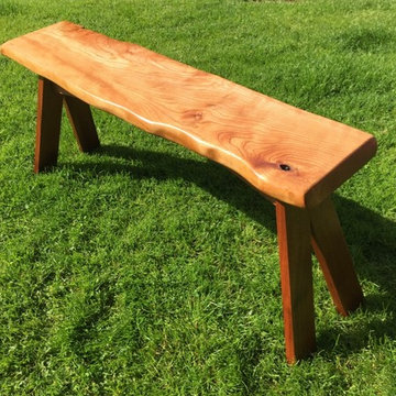 American Cherry Natural Edge Bench Table