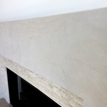 American Clay Plaster Contemporary Fireplace surround