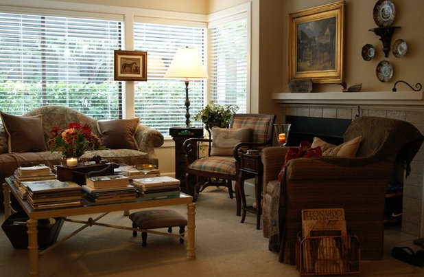 Traditional Living Room American Southwest meets English Country in a Pacific Northwest Condo