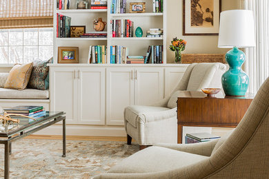 Inspiration for a timeless living room remodel in Boston