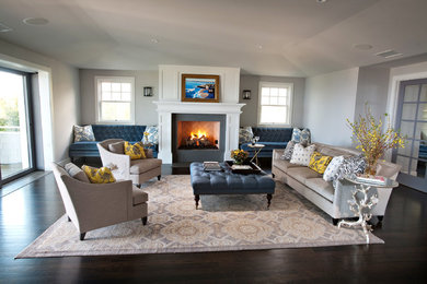 Living room - large traditional living room idea in San Diego