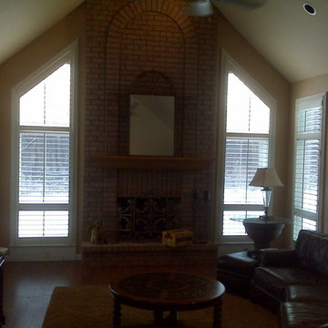 Angled Shutters Family Room