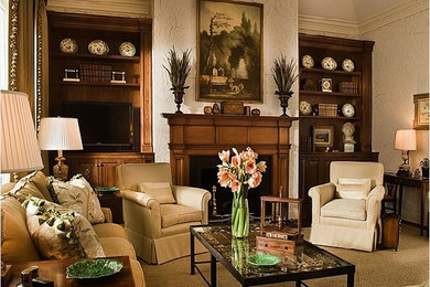Inspiration for a timeless living room remodel in Charlotte