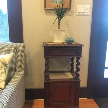 Antique French Hunting Nightstand Repurposed as Side Table