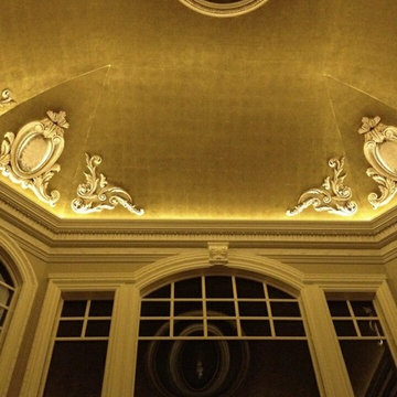 Antiqued Gold Ceiling at Night