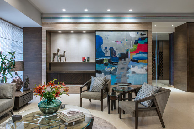 Contemporary Living Room by Rakeshh Jeswaani Interior Architects
