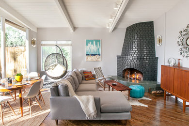 Mid-sized beach style living room photo in San Francisco