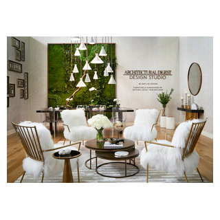 Architectural Digest Design Studio - Contemporary - Living Room - New York  - by Amy Lau Design