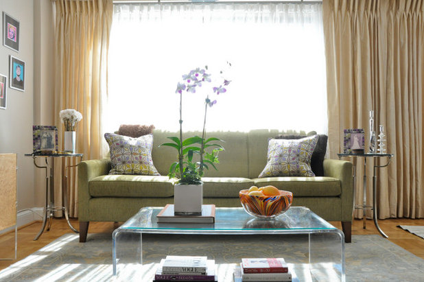 Transitional Living Room by CM Glover