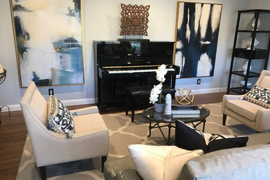 Living room - modern living room idea in Wichita