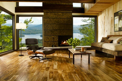 Inspiration for a rustic living room remodel in DC Metro
