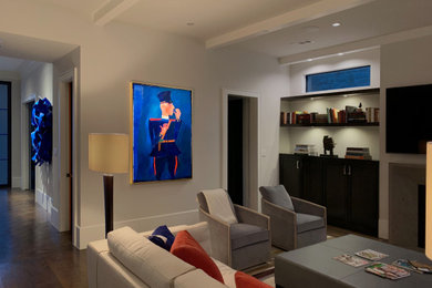 Living room - contemporary living room idea in Houston