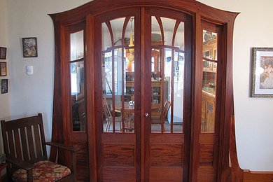 Art Nouveau Mahogany French Doors