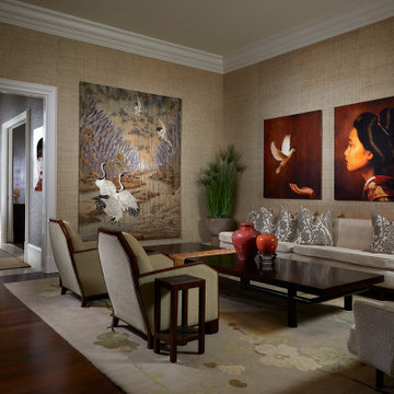 Artfully Curated In Palm Beach: Living Room