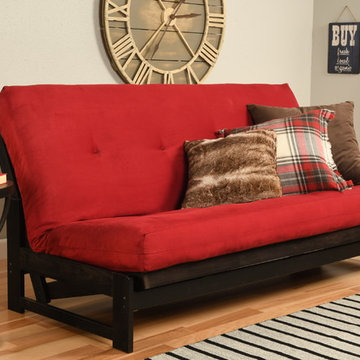 Aspen Frame with Red Suede Mattress