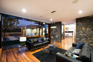 Inspiration for a contemporary living room in Canberra - Queanbeyan.