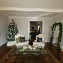 Traditional Living Room Atherton Holiday House Tour