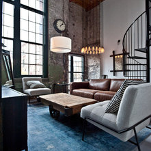 Industrial Living Room by Heirloom Design Build
