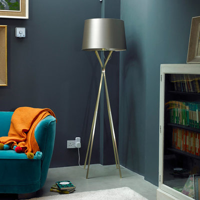 Trendy living room photo in London